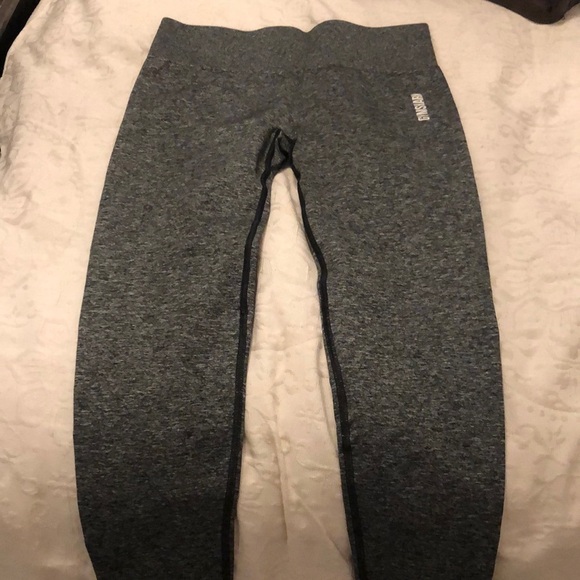 Gymshark Marled Gray Seamless Leggings Size Medium - Picture 1 of 6